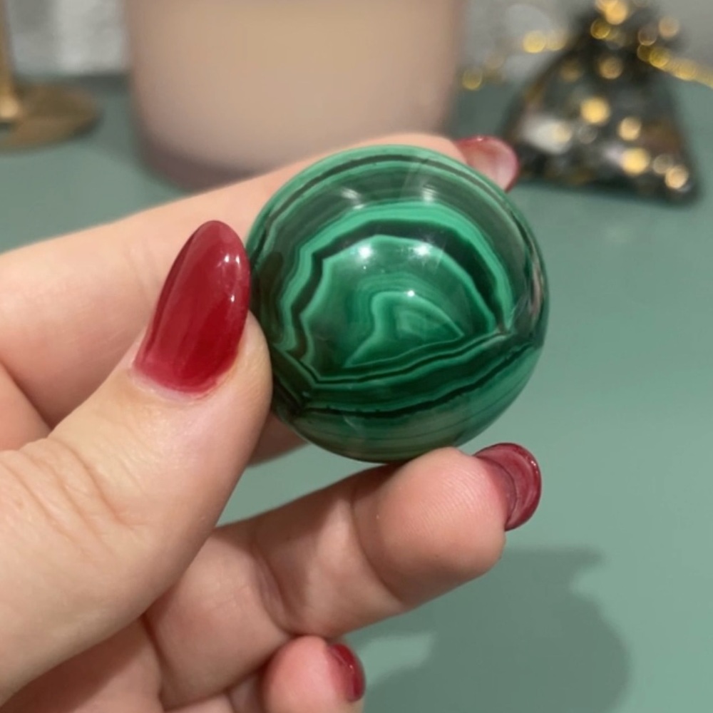 Malachite Crystal Sphere